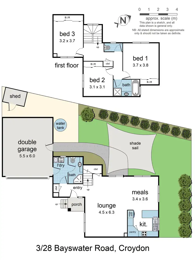 Floorplan of Homely townhouse listing, 3/28 Bayswater Road, Croydon VIC 3136