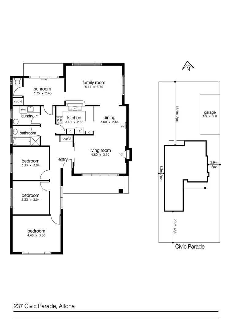 Floorplan of Homely house listing, 237 Civic Parade, Altona VIC 3018