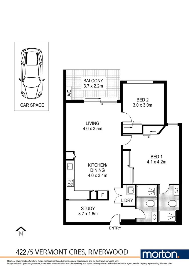Floorplan of Homely apartment listing, 422/5 Vermont Crescent, Riverwood NSW 2210