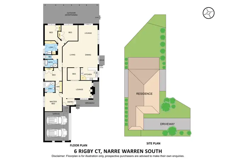 Floorplan of Homely house listing, 6 Rigby Court, Narre Warren South VIC 3805