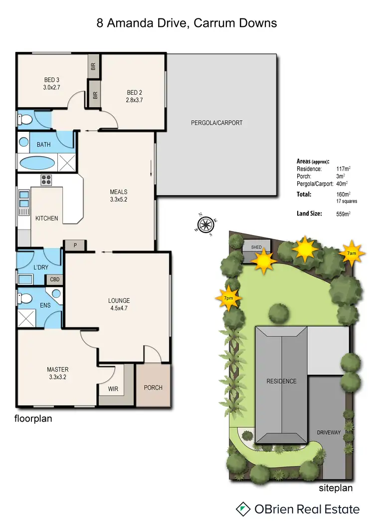 Floorplan of Homely house listing, 8 Amanda Drive, Carrum Downs VIC 3201
