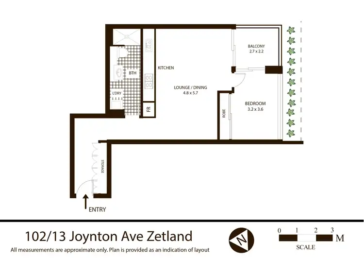 Floorplan of Homely apartment listing, 102/13 Joynton Avenue, Zetland NSW 2017