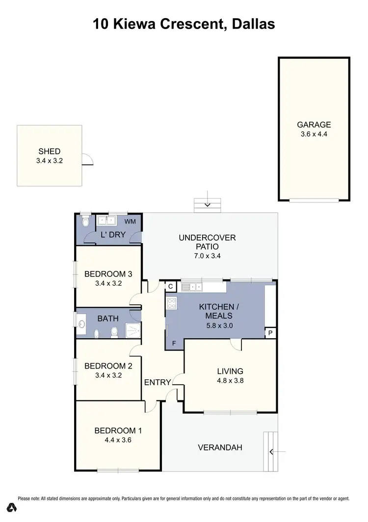 Floorplan of Homely house listing, 10 Kiewa Crescent, Dallas VIC 3047
