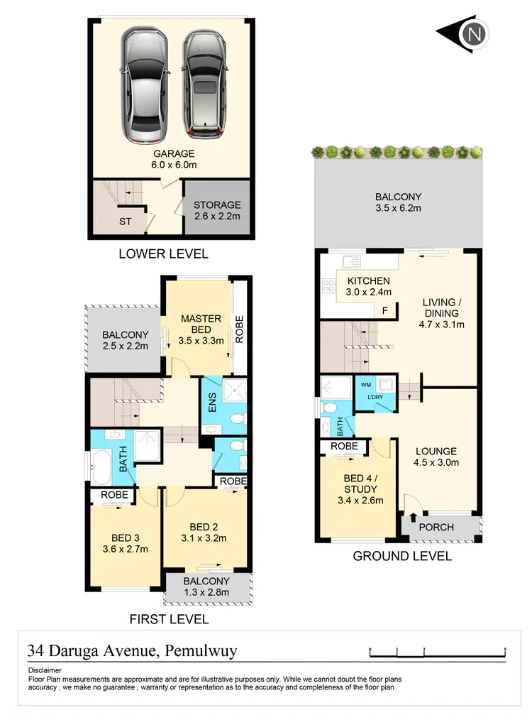 Floorplan of Homely house listing, 34 Daruga Avenue, Pemulwuy NSW 2145