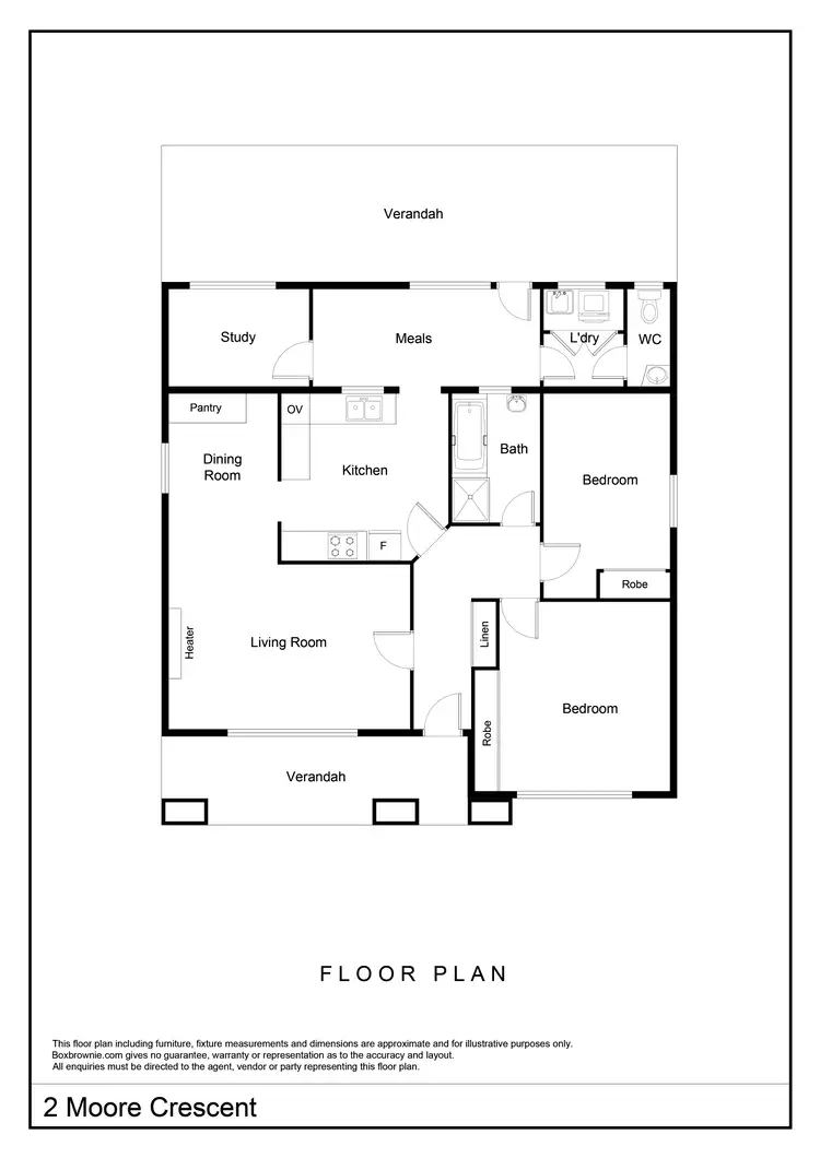 Floorplan of Homely house listing, 2 Moore Crescent, Campbelltown SA 5074
