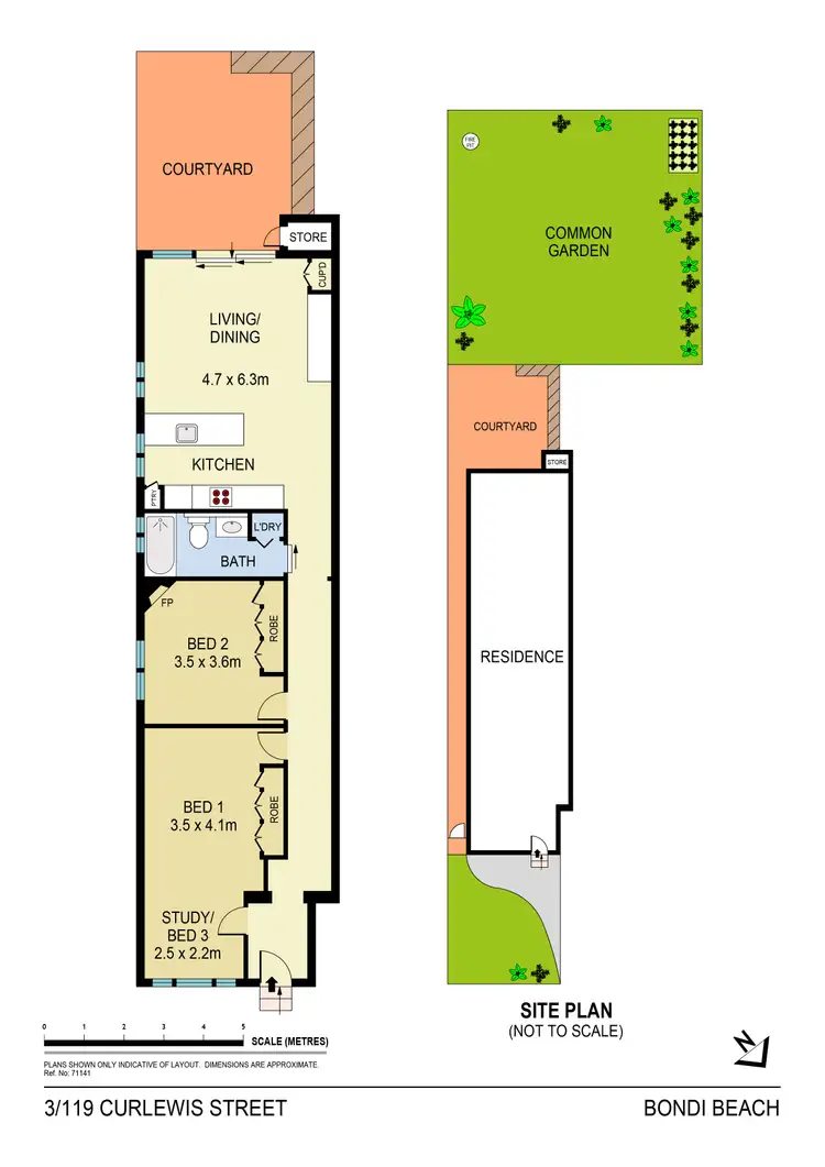 Floorplan of Homely apartment listing, 3/119 Curlewis Street, Bondi Beach NSW 2026
