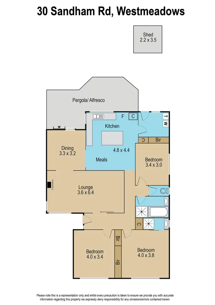 Floorplan of Homely house listing, 30 Sandham Road, Westmeadows VIC 3049