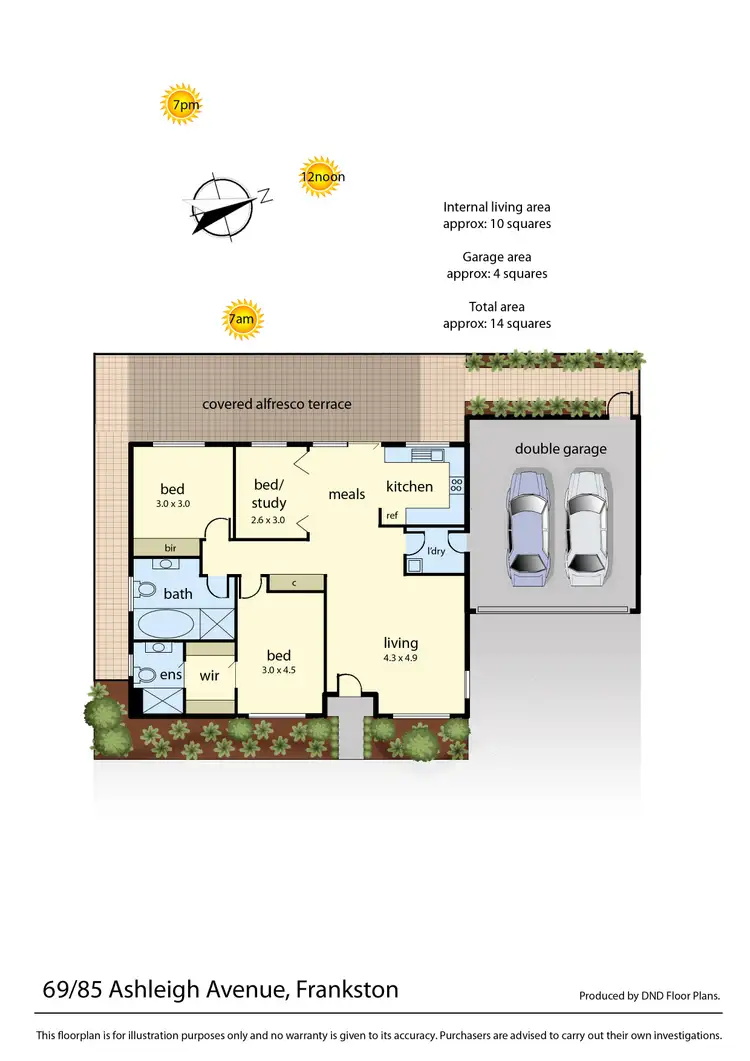 Floorplan of Homely unit listing, 69/85 Ashleigh Avenue, Frankston VIC 3199