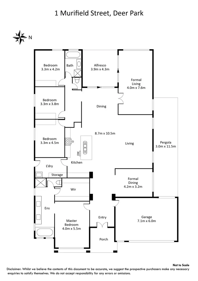 Floorplan of Homely house listing, 1 Muirfield Street, Deer Park VIC 3023