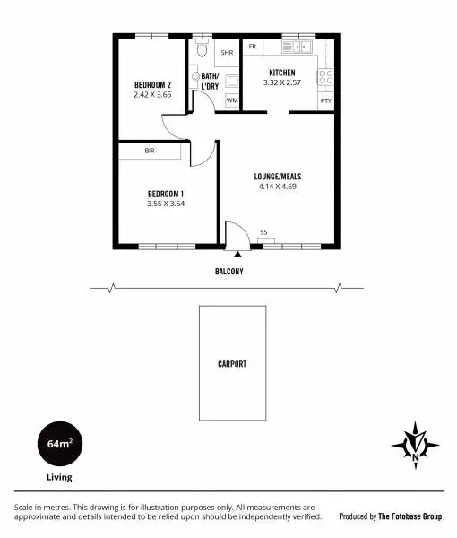 Floorplan of Homely unit listing, 5/8 Vine Street, Magill SA 5072