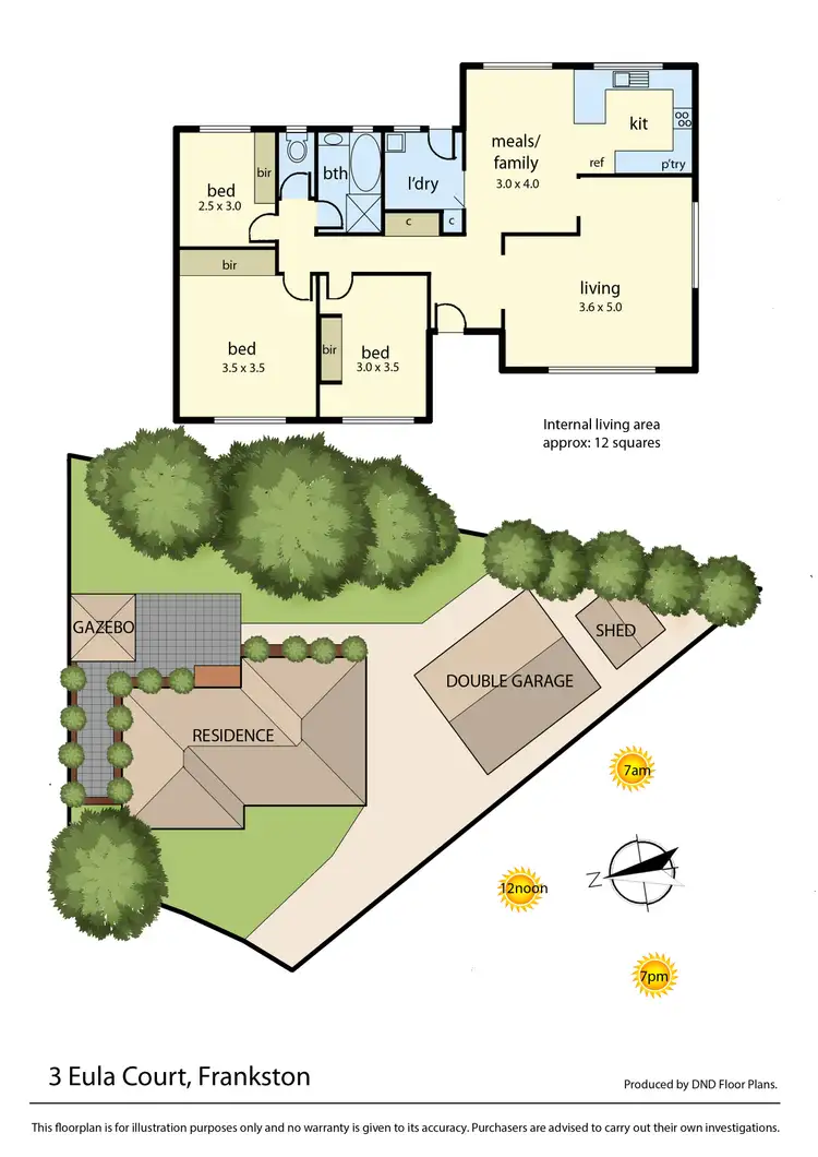 Floorplan of Homely house listing, 3 Eula Court, Frankston VIC 3199