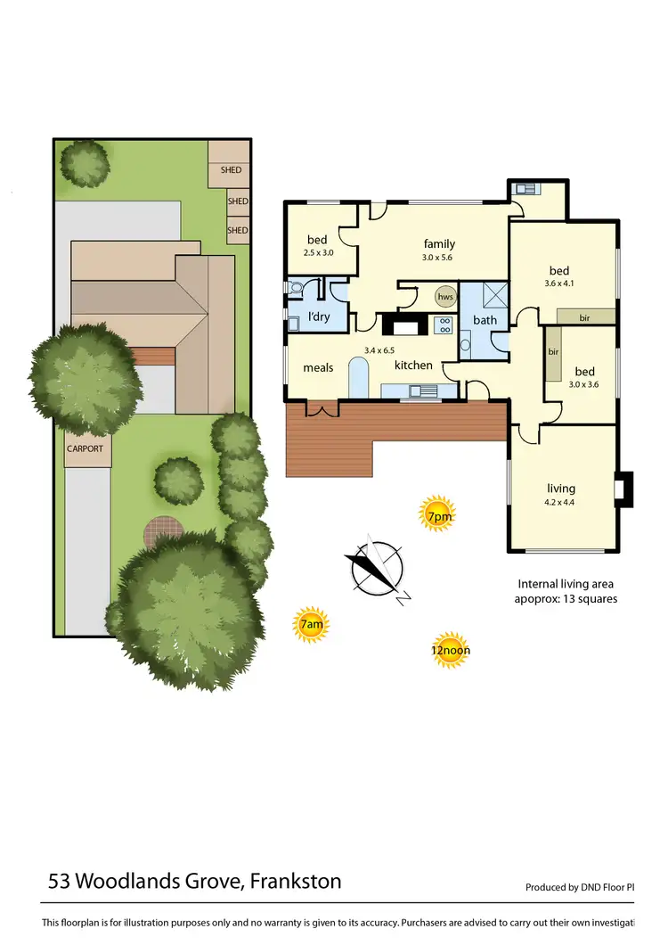 Floorplan of Homely house listing, 53 Woodlands Grove, Frankston VIC 3199