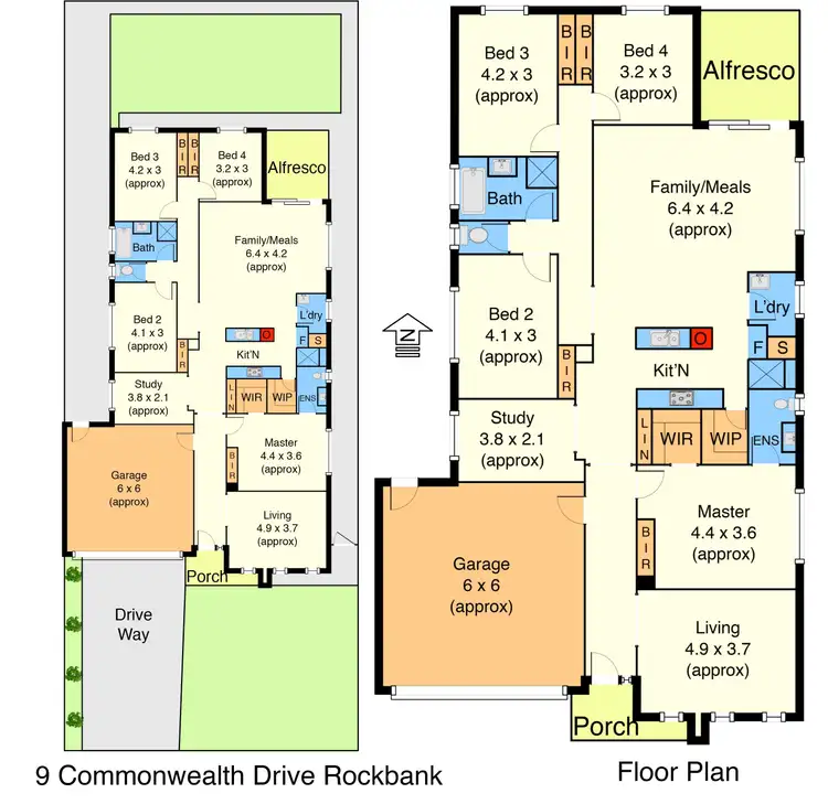Floorplan of Homely house listing, 9 Commonwealth Drive, Aintree VIC 3336
