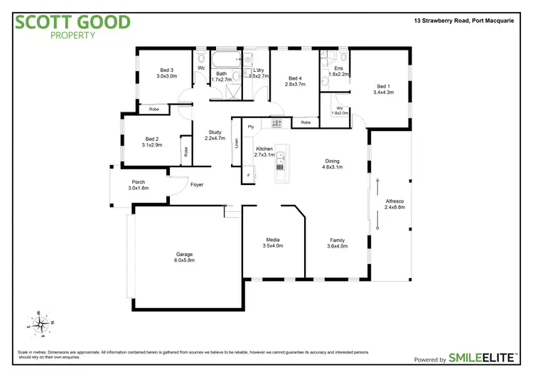 Floorplan of Homely house listing, 13 Strawberry Road, Port Macquarie NSW 2444
