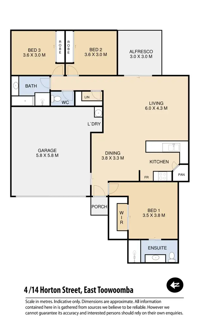 Floorplan of Homely unit listing, 4/14 Horton Street, East Toowoomba QLD 4350