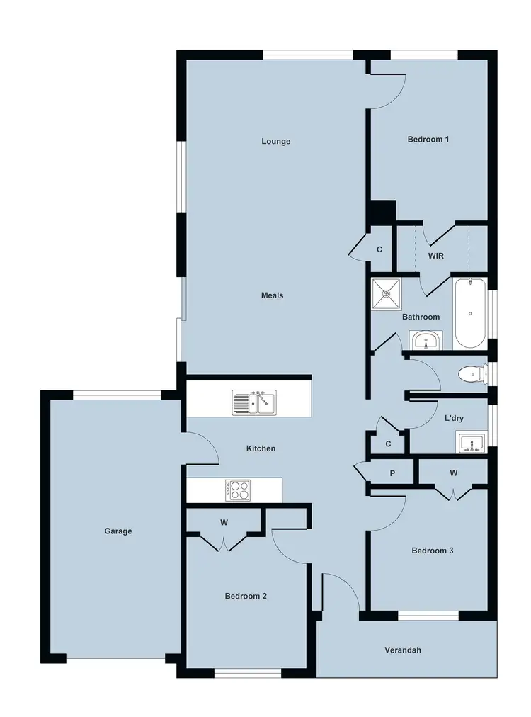 Floorplan of Homely house listing, 8 Elstead Way, Lake Gardens VIC 3355