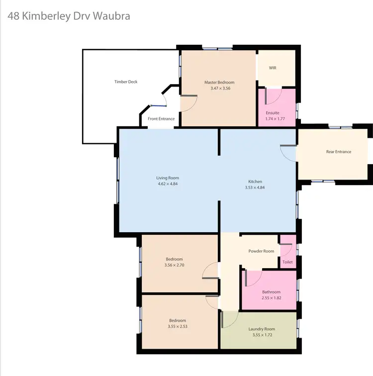 Floorplan of Homely house listing, 48 Kimberley Drive, Waubra VIC 3352