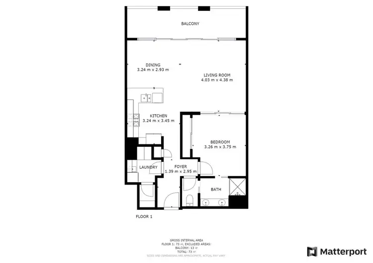Floorplan of Homely apartment listing, 3086 The Boulevard, Carrara QLD 4211