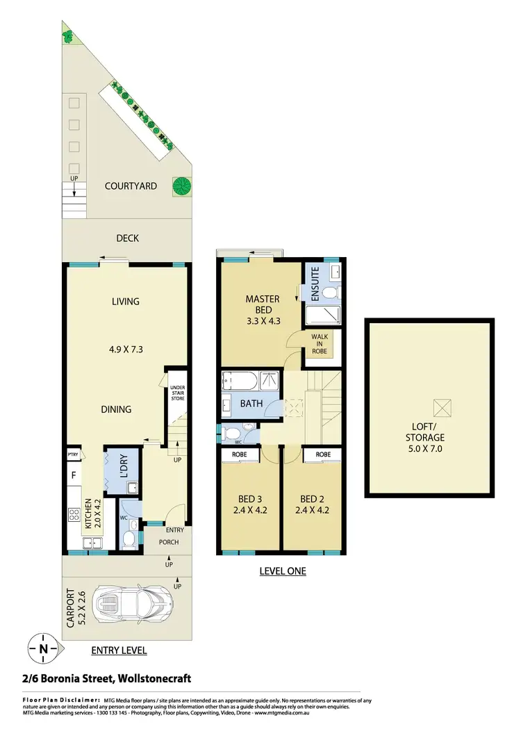 Floorplan of Homely townhouse listing, 2/6 Boronia Street, Wollstonecraft NSW 2065