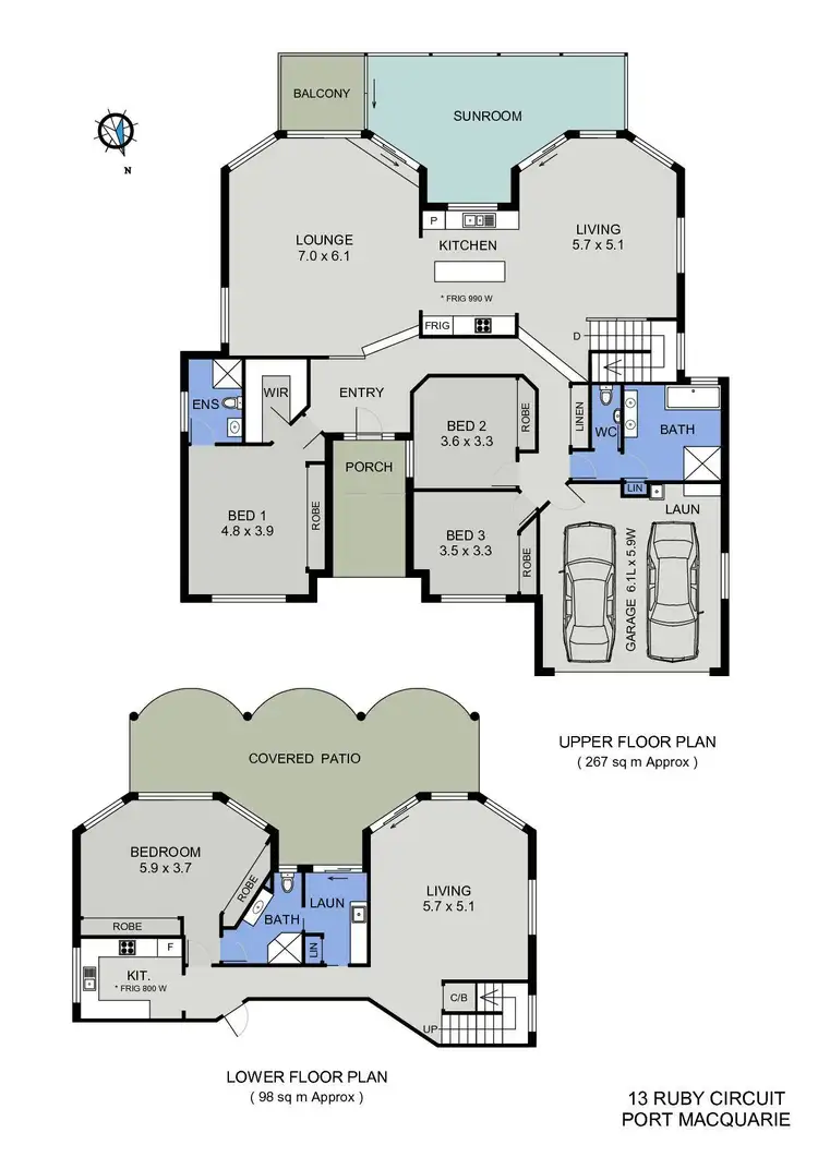Floorplan of Homely house listing, 13 Ruby Circuit, Port Macquarie NSW 2444