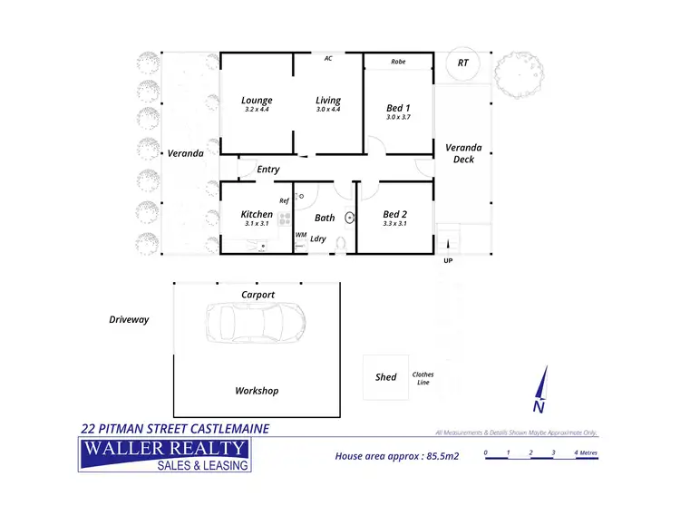 Floorplan of Homely house listing, 22 Pitman Street, Chewton VIC 3451