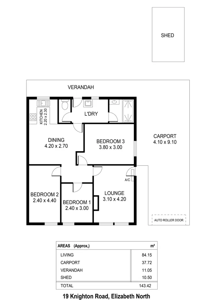 Floorplan of Homely house listing, 19 Knighton Road, Elizabeth North SA 5113