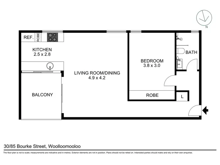 Floorplan of Homely apartment listing, 30/85 Bourke Street, Woolloomooloo NSW 2011