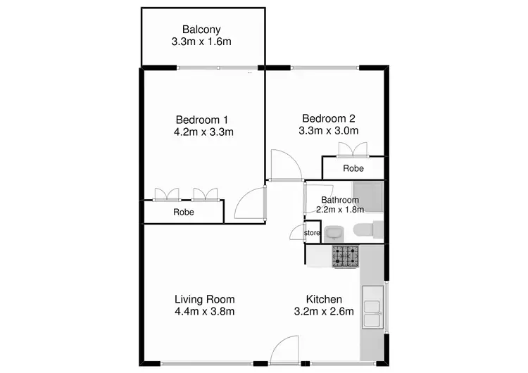 Floorplan of Homely unit listing, 2/18 Bere Street, Gaythorne QLD 4051