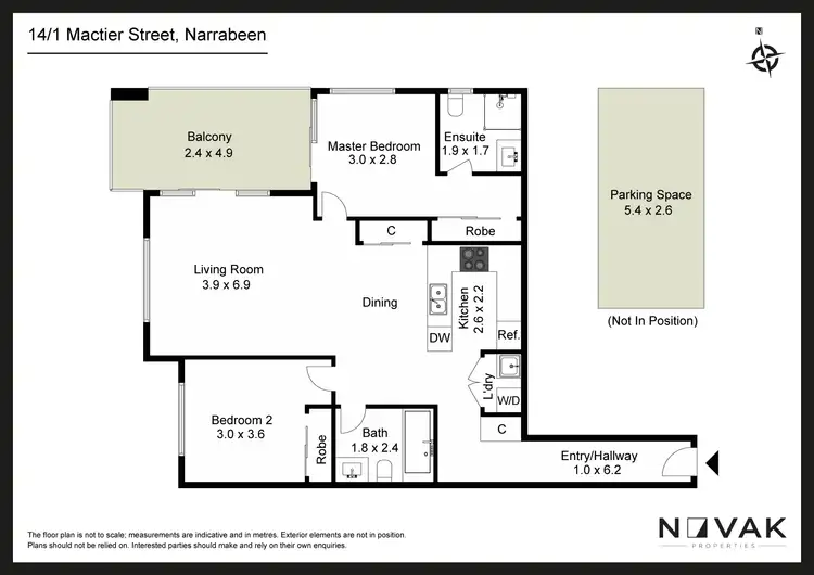 Floorplan of Homely apartment listing, 14/1 Mactier Street, Narrabeen NSW 2101
