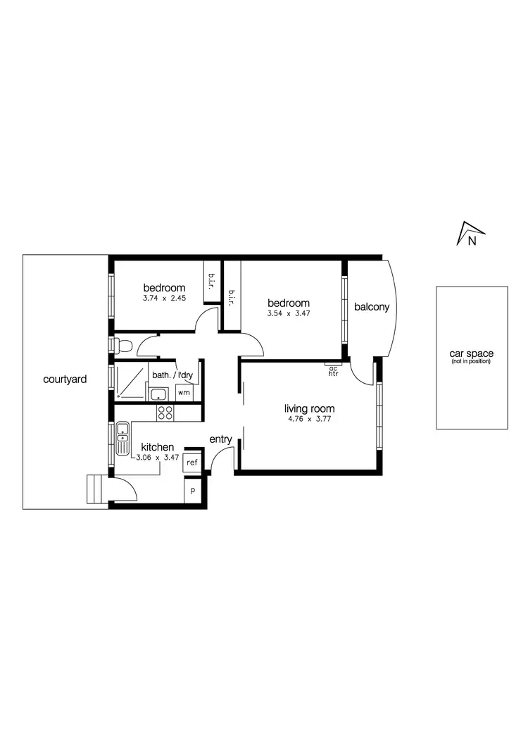 Floorplan of Homely unit listing, 2/4 Gellibrand Street, Williamstown VIC 3016