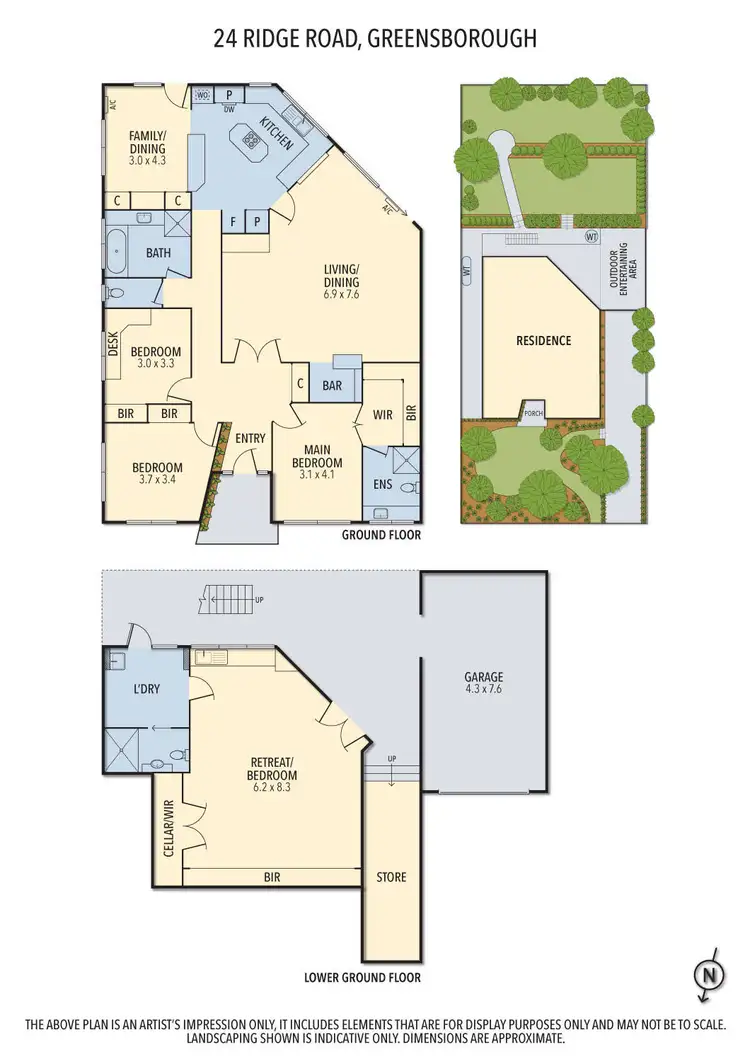 Floorplan of Homely house listing, 24 Ridge Road, Greensborough VIC 3088