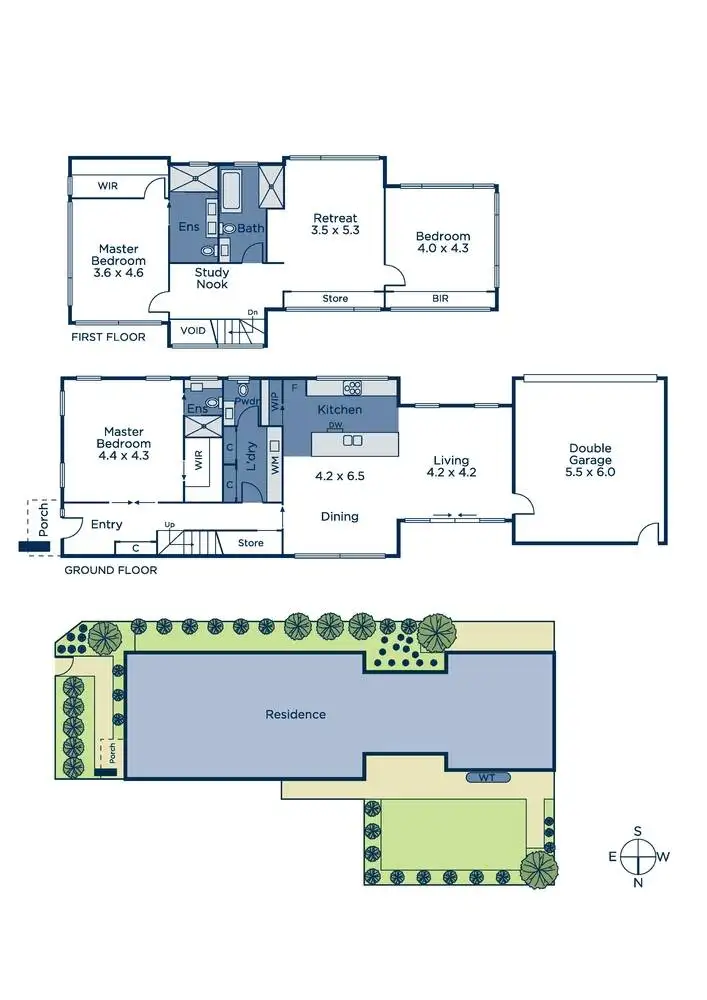 Floorplan of Homely townhouse listing, 1/2 Y Street, Ashburton VIC 3147