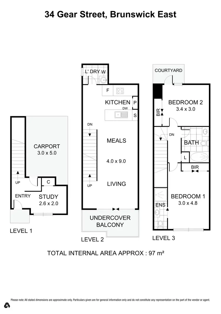 Floorplan of Homely house listing, 34 Gear Street, Brunswick East VIC 3057