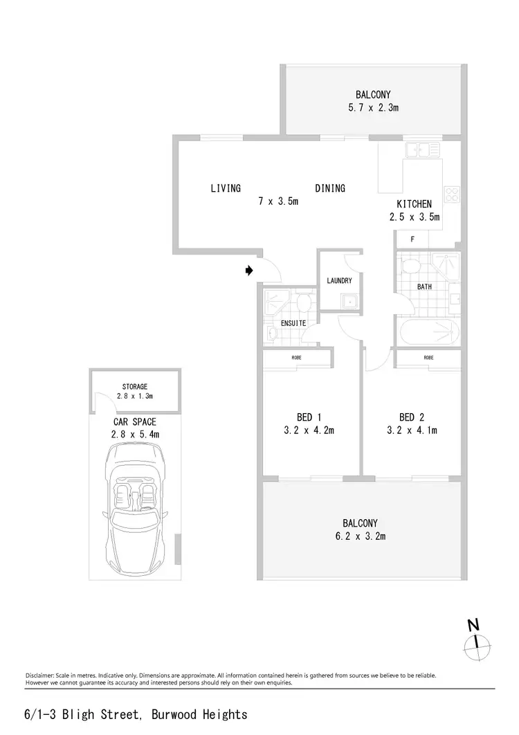 Floorplan of Homely apartment listing, 6/1-3 Bligh Street, Burwood Heights NSW 2136