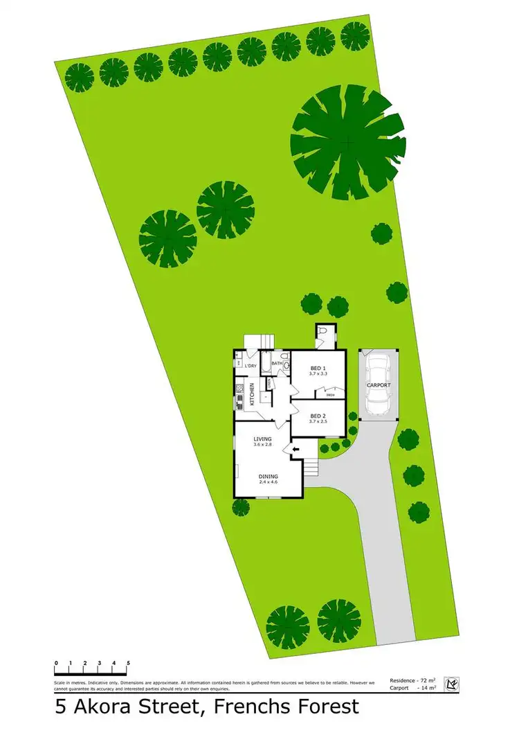 Floorplan of Homely house listing, 5 Akora Street, Frenchs Forest NSW 2086