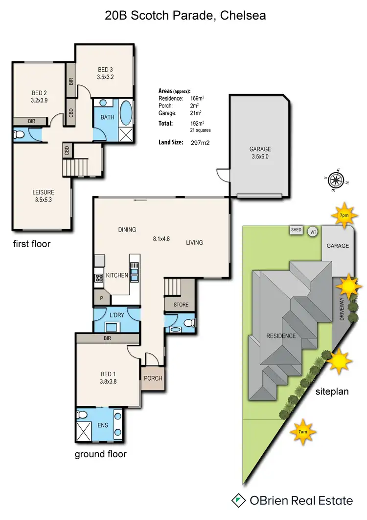 Floorplan of Homely townhouse listing, 20B Scotch Parade, Chelsea VIC 3196