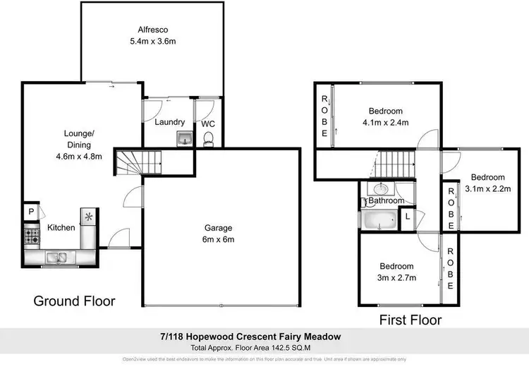 Floorplan of Homely townhouse listing, 7/118 Hopewood Crescent, Fairy Meadow NSW 2519