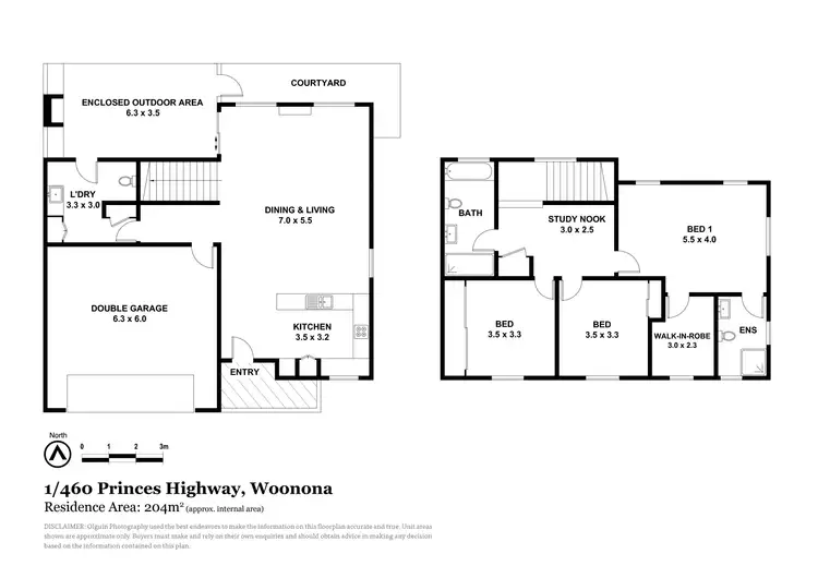 Floorplan of Homely townhouse listing, 1/460 Princes Highway, Woonona NSW 2517