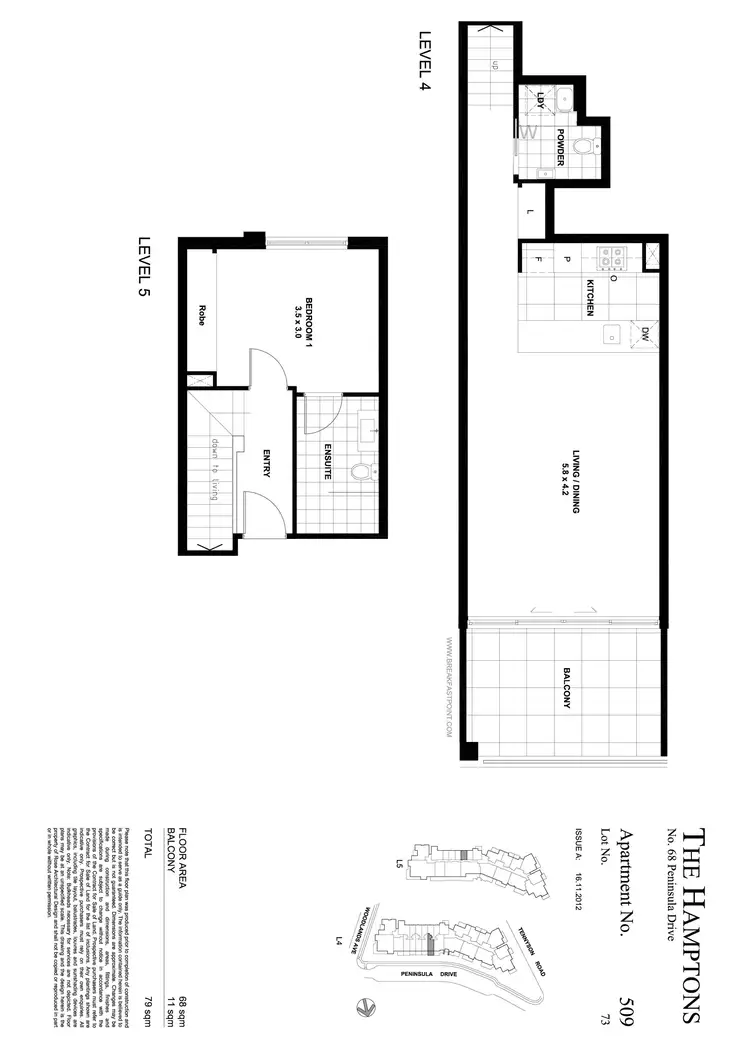 Floorplan of Homely apartment listing, 509/68 Peninsula Drive, Breakfast Point NSW 2137
