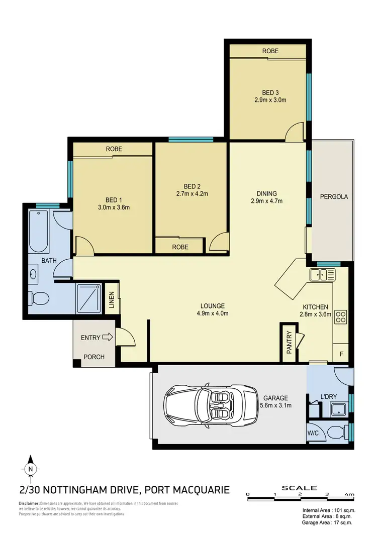 Floorplan of Homely villa listing, 2/30 Nottingham Drive, Port Macquarie NSW 2444