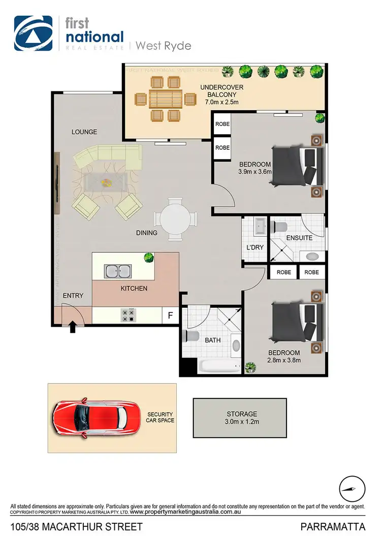 Floorplan of Homely apartment listing, 105/38 MacArthur Street, Parramatta NSW 2150