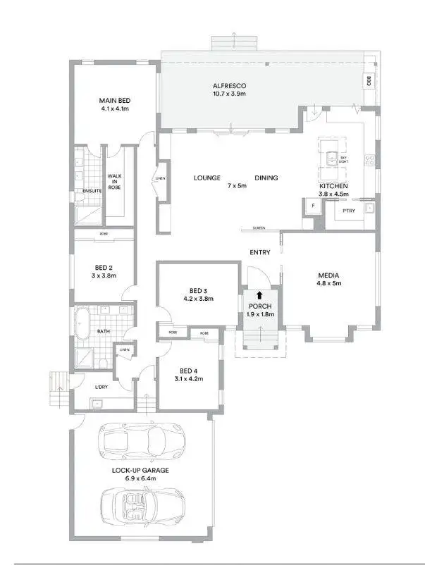 Floorplan of Homely house listing, 10 Costigan Court, Mudgee NSW 2850