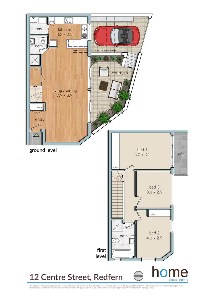 Floorplan of Homely house listing, 12 Centre Street, Redfern NSW 2016