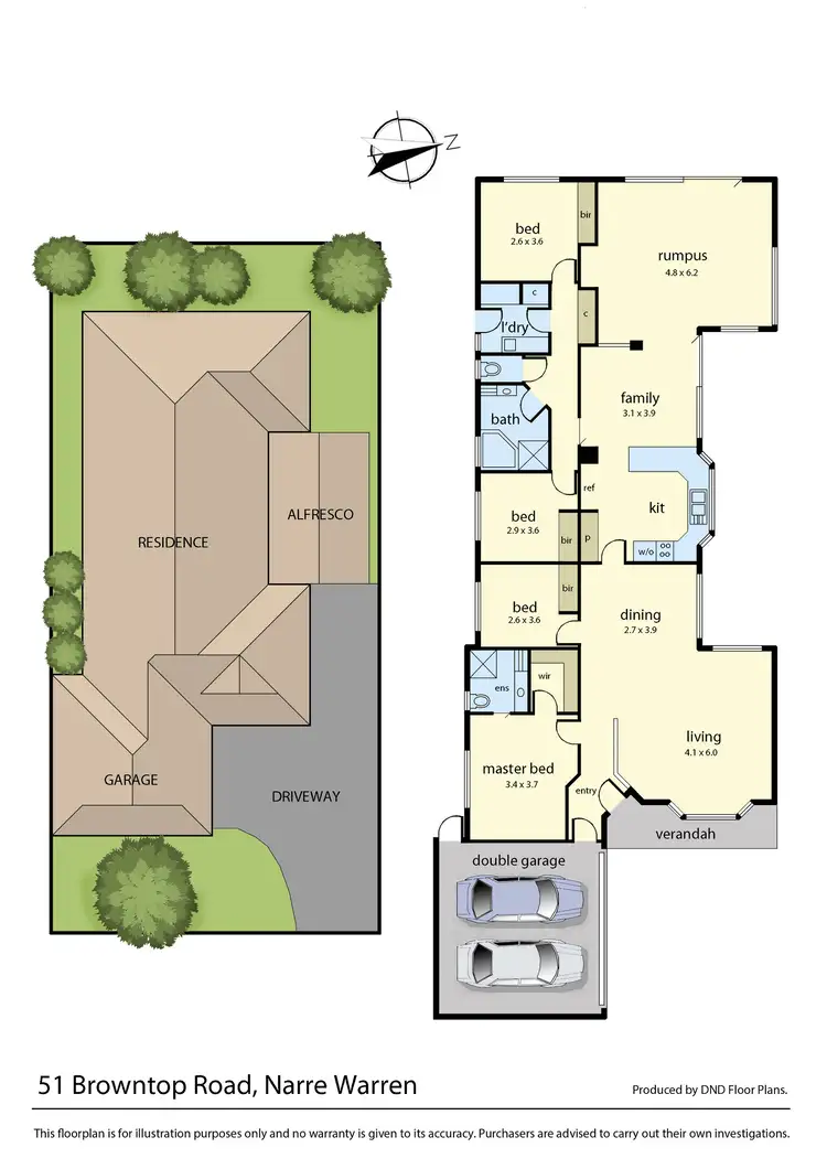 Floorplan of Homely house listing, 51 Browtop Road, Narre Warren VIC 3805