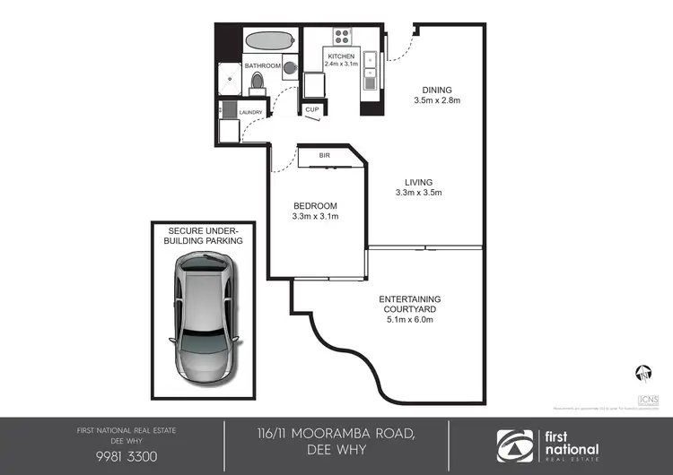 Floorplan of Homely unit listing, 116/11 Mooramba Road, Dee Why NSW 2099