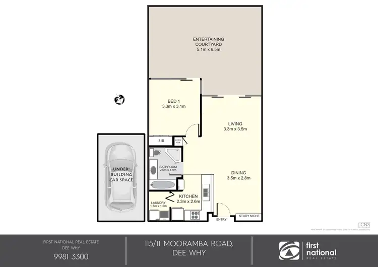 Floorplan of Homely unit listing, 115/11 Mooramba Road, Dee Why NSW 2099