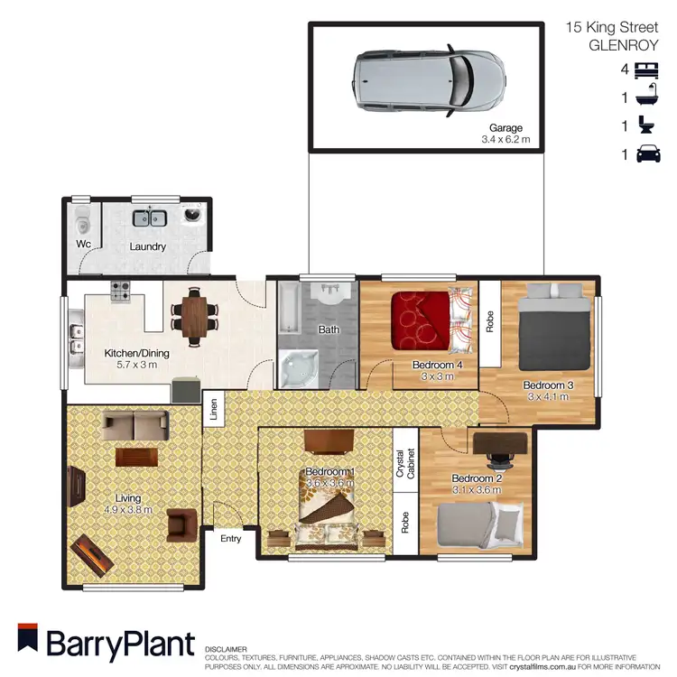 Floorplan of Homely house listing, 15 King Street, Glenroy VIC 3046