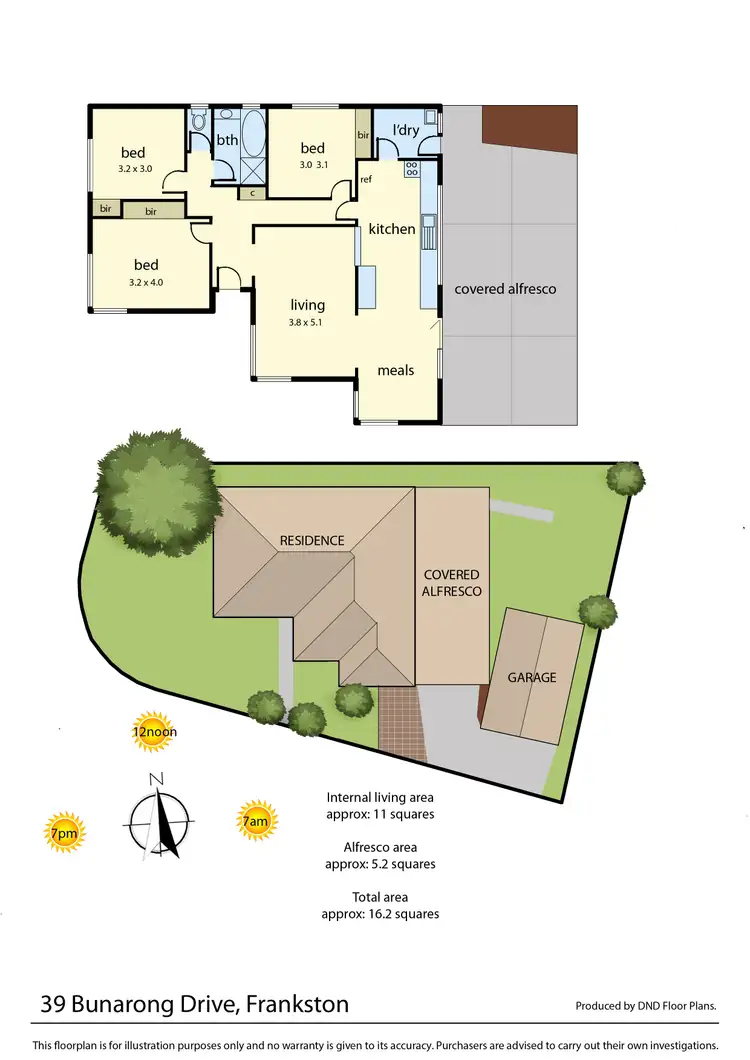 Floorplan of Homely house listing, 39 Bunarong Drive, Frankston VIC 3199