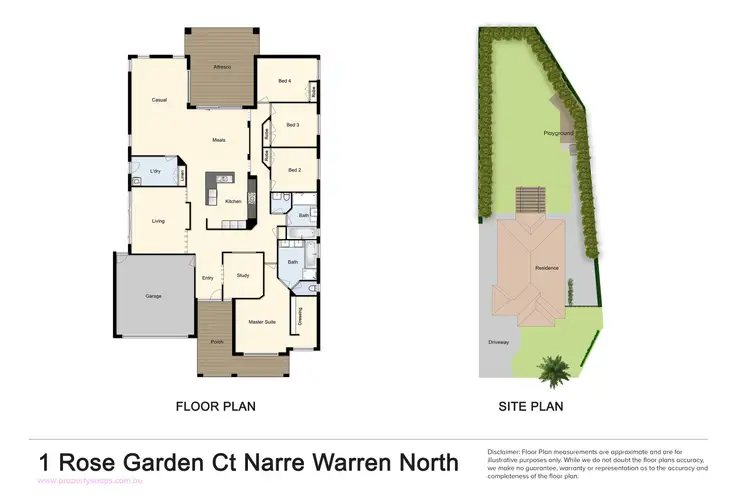 Floorplan of Homely house listing, 1 Rose Garden Court, Narre Warren North VIC 3804