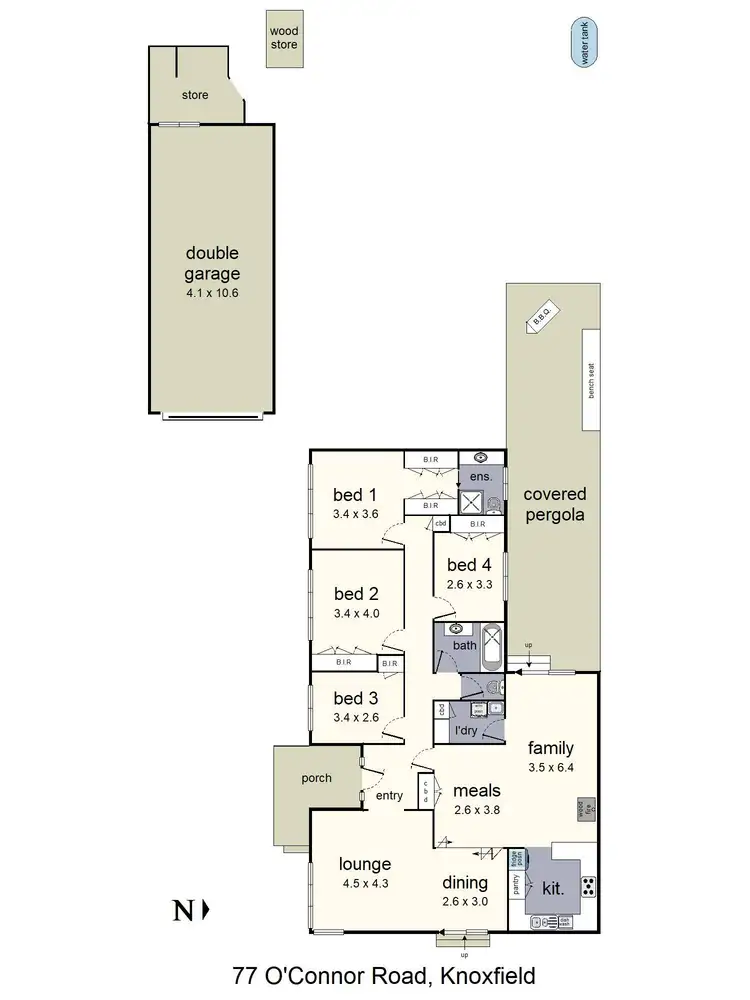 Floorplan of Homely house listing, 77 O'Connor Road, Knoxfield VIC 3180